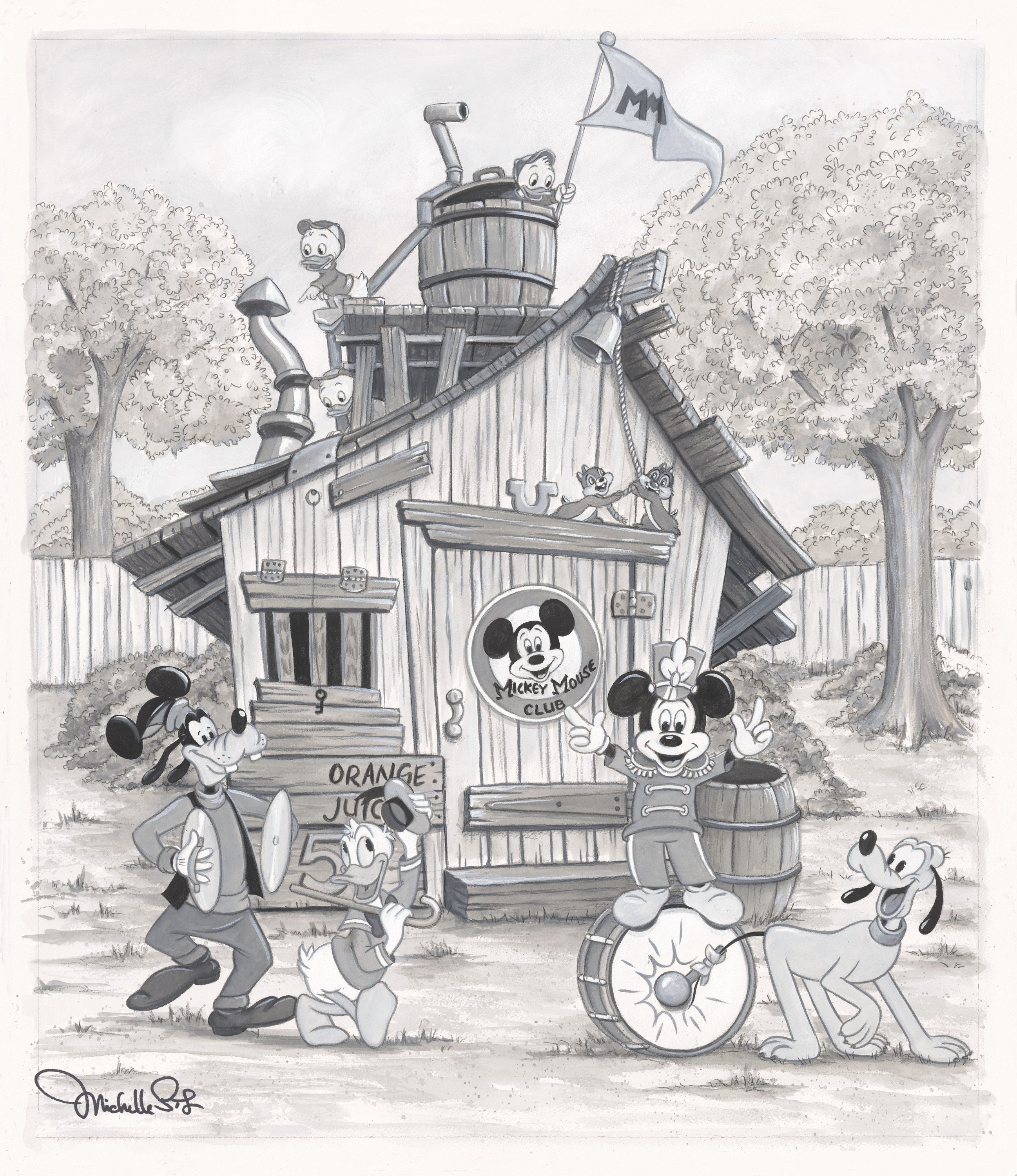 Mickey Mouse Club House-Disney Treasure on Canvas